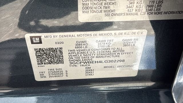 Used 2020 Shadow Gray Metallic Chevrolet Custom image 27