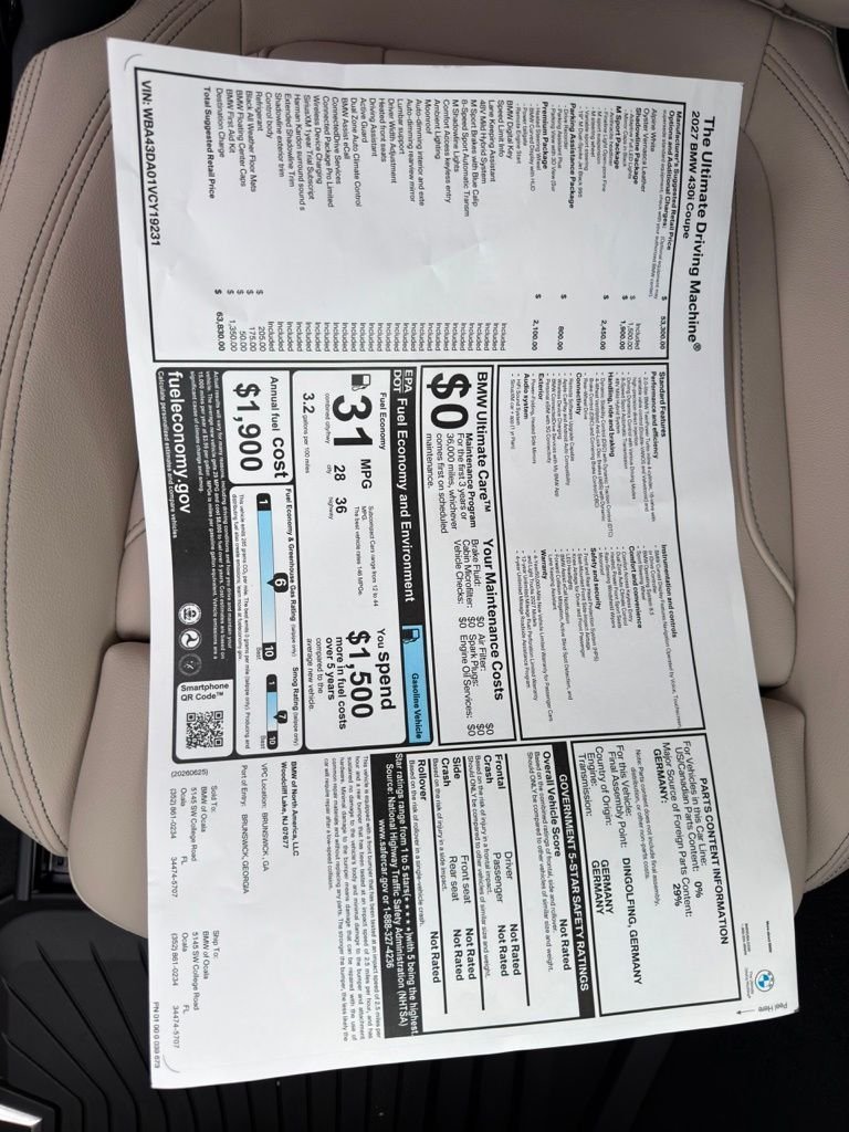 New 2027 Alpine White BMW 430i image 25