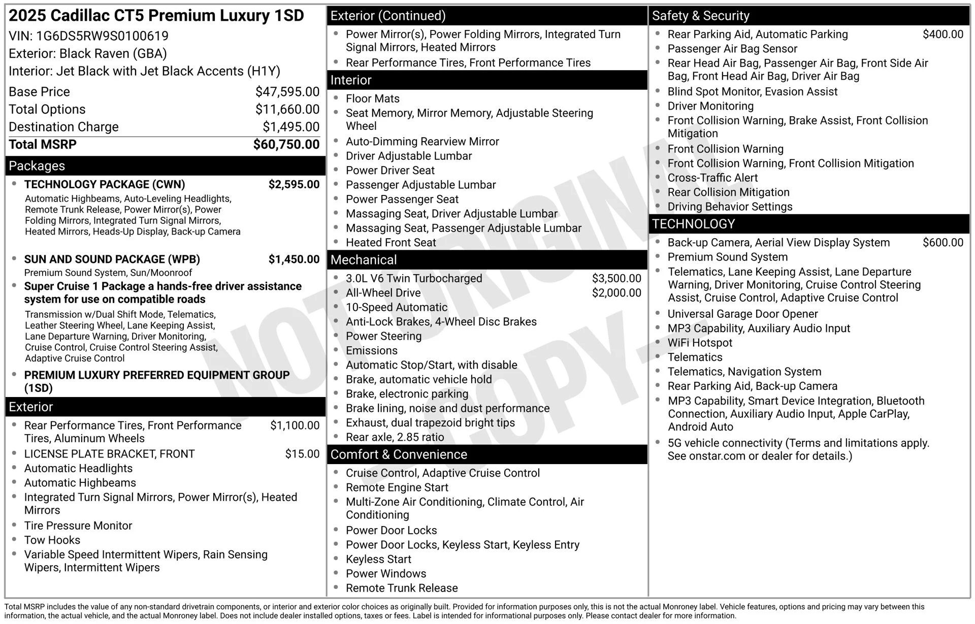 Certified Used 2025 Black Cadillac Premium Luxury image 43