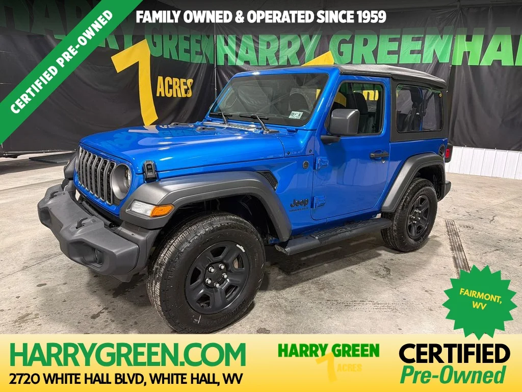Certified Used 2025 Hydro Blue Pearlcoat Jeep Sport image 1