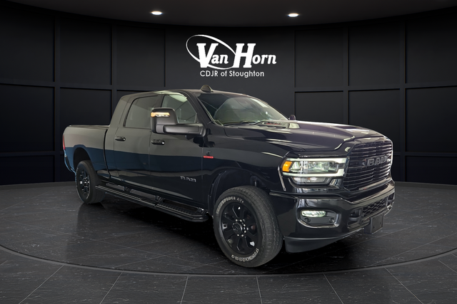Used 2024 Diamond Black Crystal Pearlcoat Ram Laramie image 1
