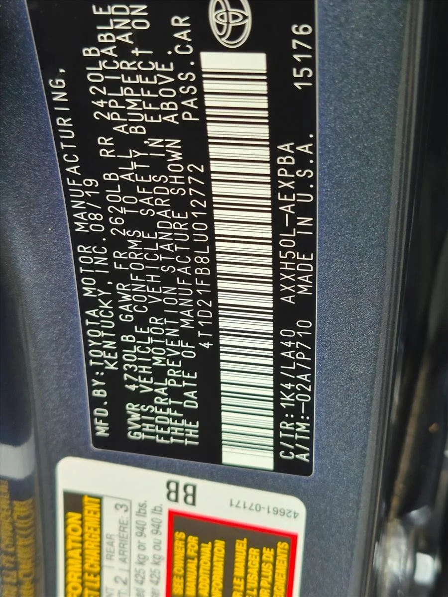 Used 2020 Harbor Gray Metallic Toyota Hybrid Limited image 25
