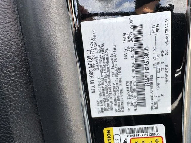 Used 2021 Black Ford EcoBoost Premium image 24