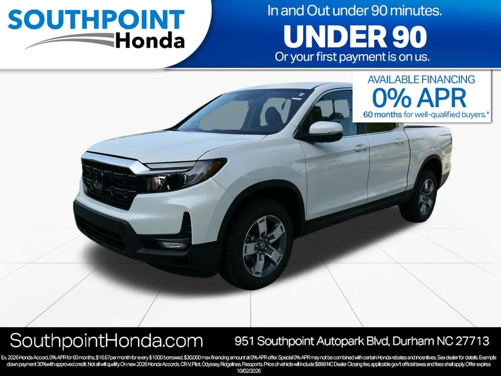 New 2026 Platinum White Pearl Honda RTL image 3
