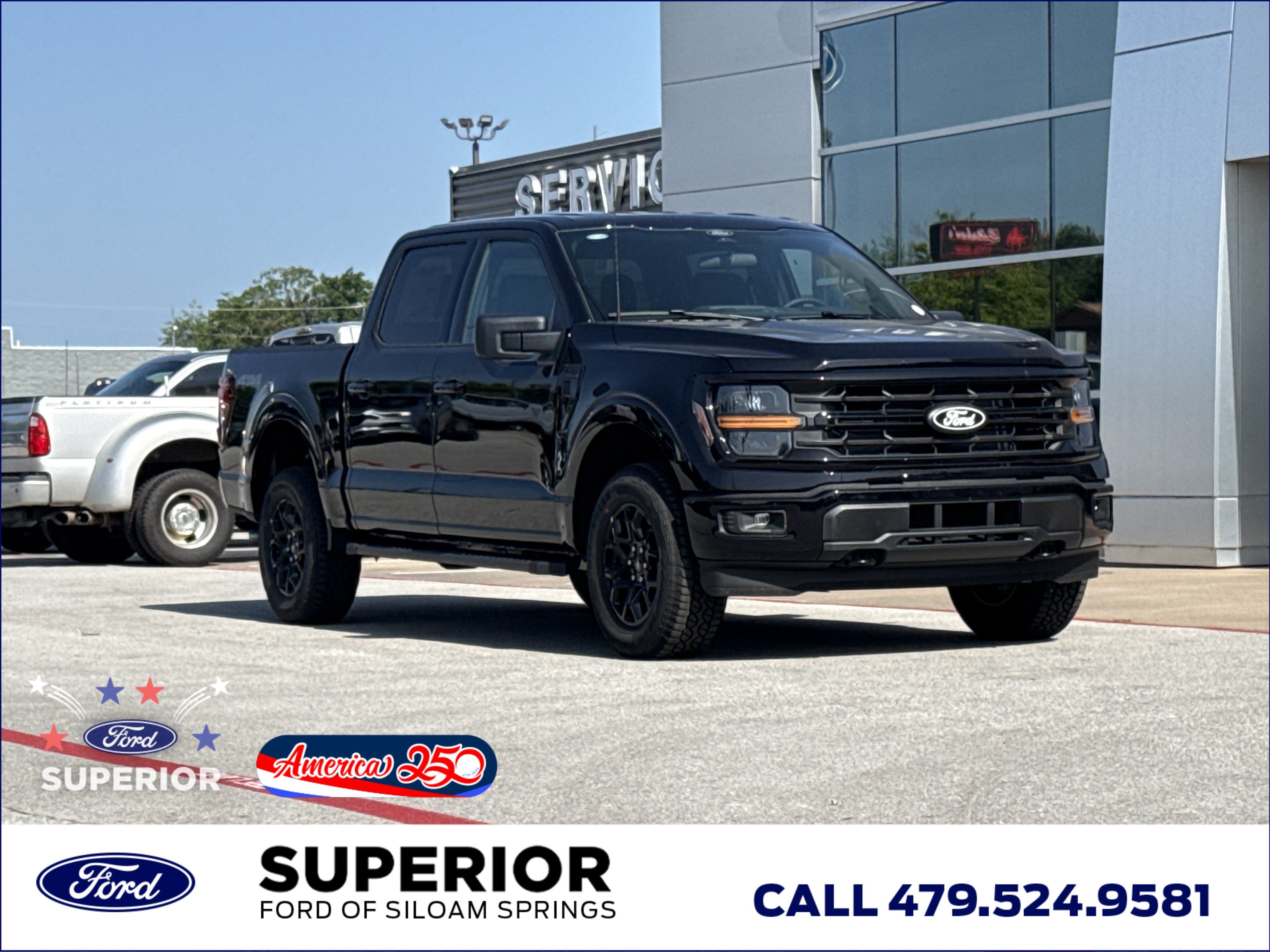 New 2026 Agate Black Metallic Ford XLT 4WD image 1