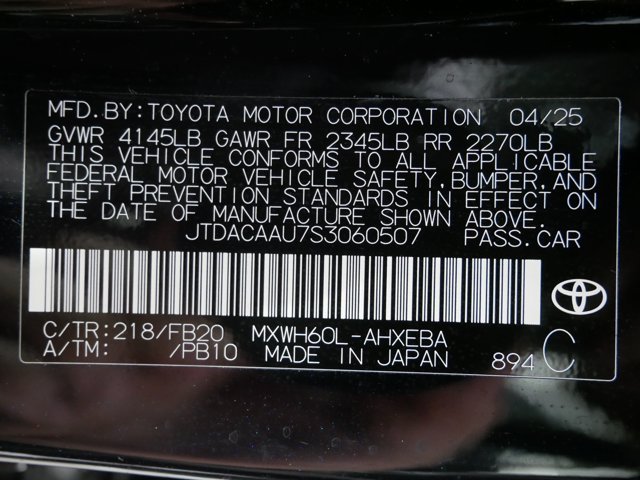 Certified Used 2025 Midnight Black Metallic Toyota LE image 30