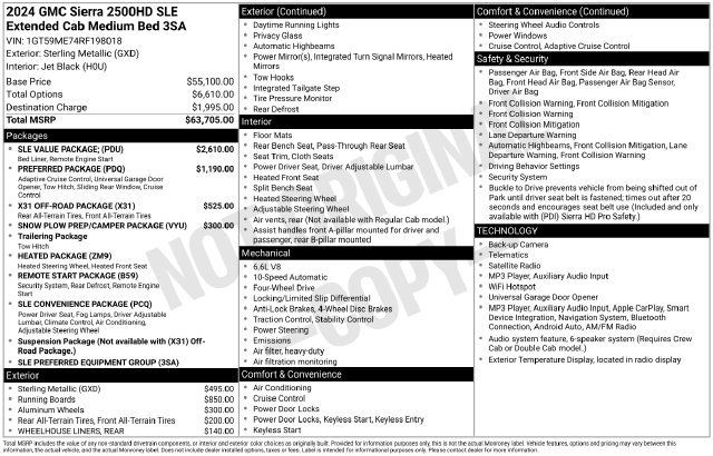 Used 2024 Silver GMC SLE image 32