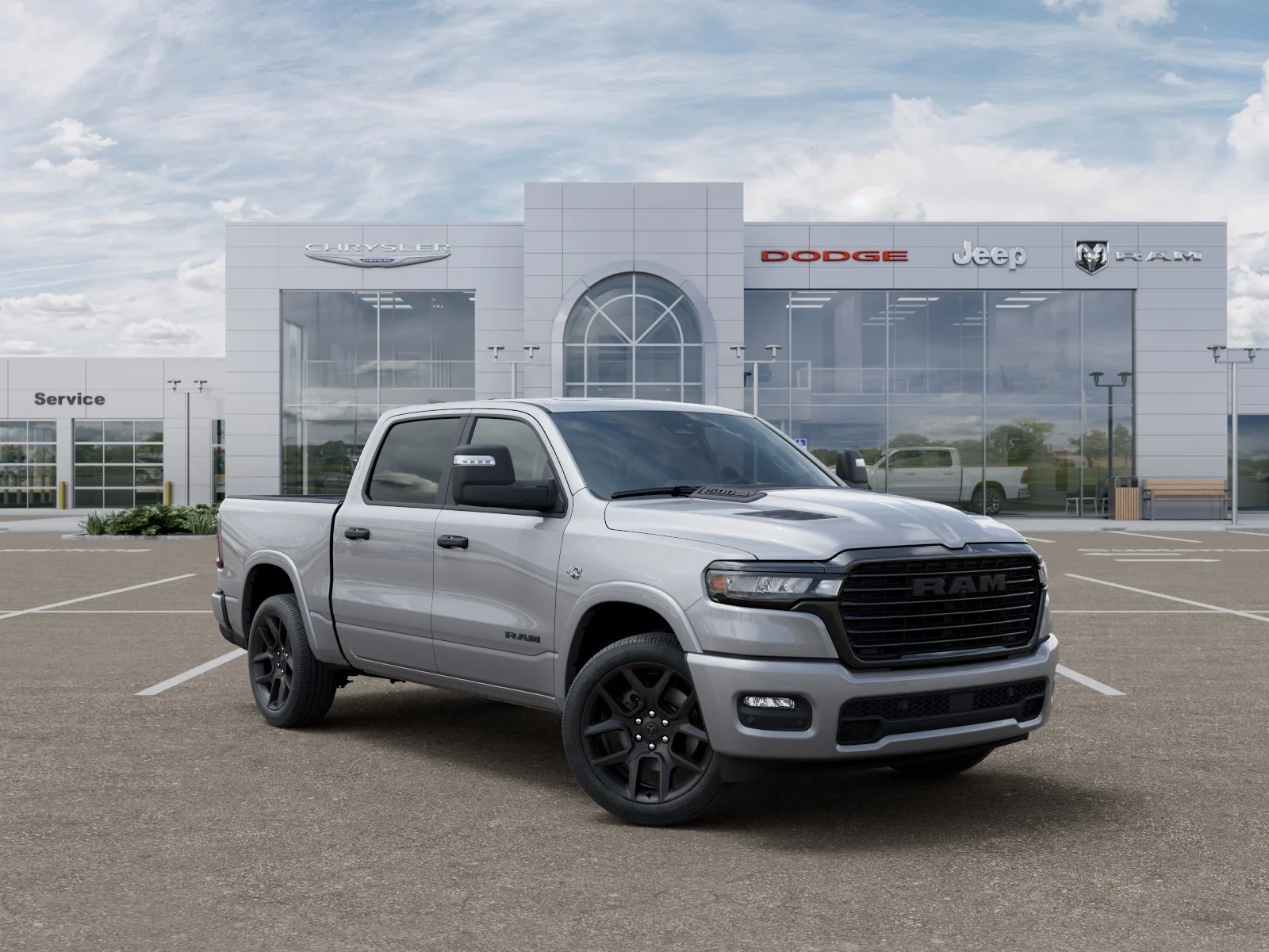 New 2026 Billet Silver Metallic Clear-Coat Exterior Paint RAM Laramie image 6