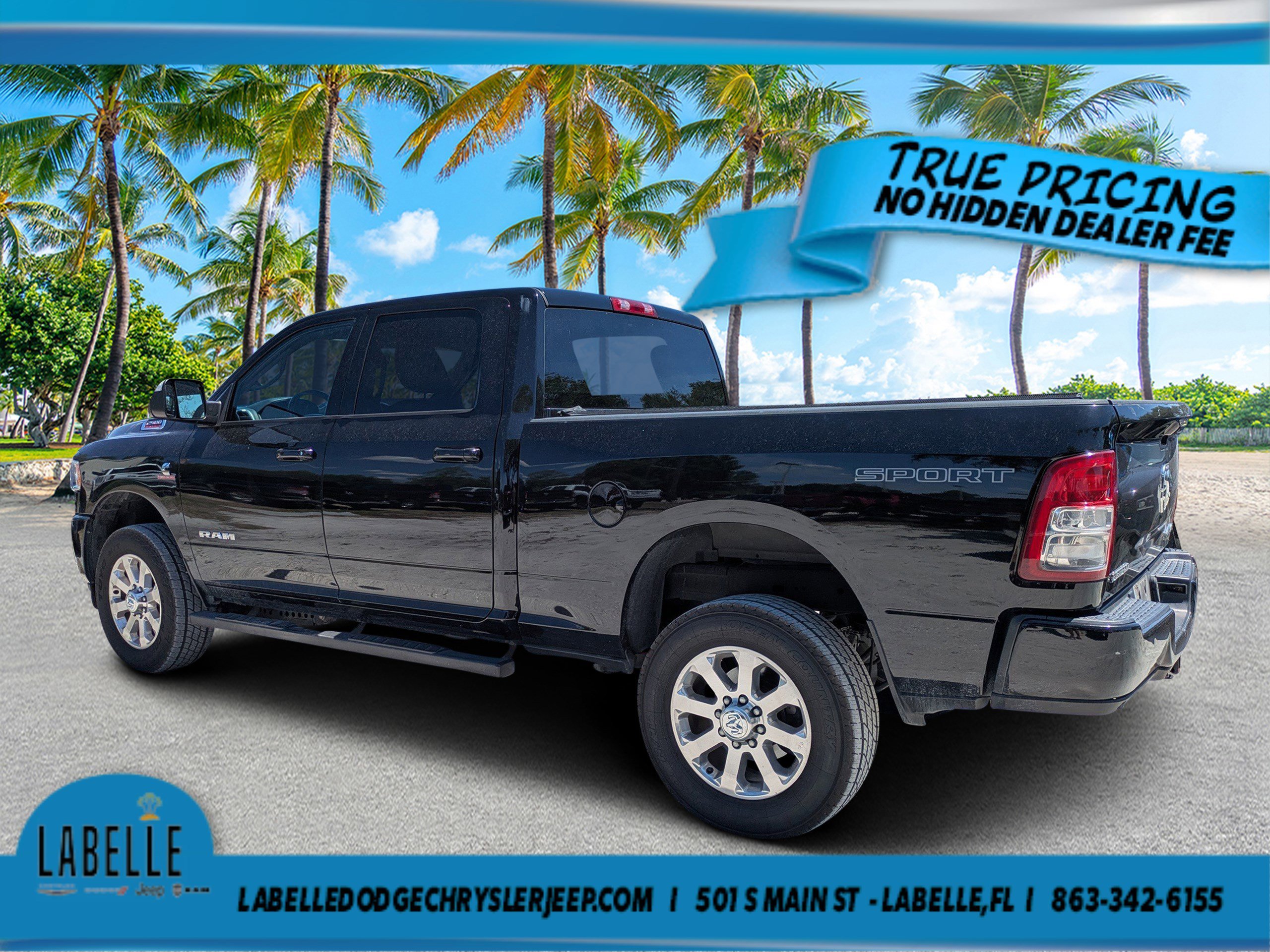 Used 2021 Diamond Black Crystal Pearlcoat Ram Big Horn image 5