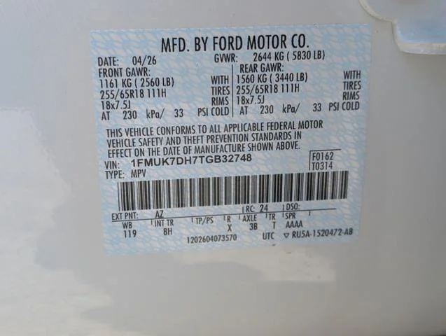 New 2026 Star White Metallic Tri-Coat Ford Active image 24