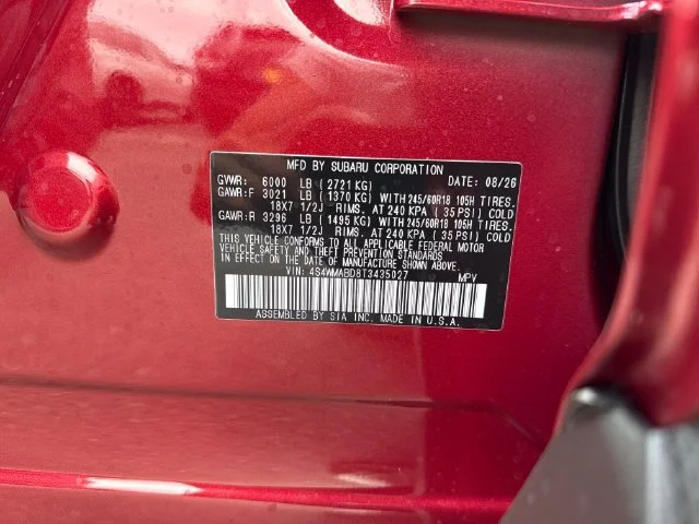 New 2026 CRIMSON RED PEARL Subaru Premium 7-Passenger image 20
