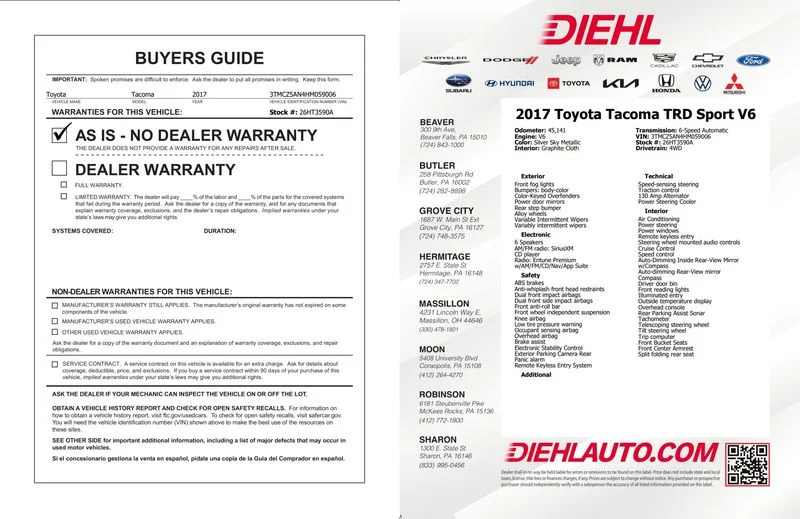 Used 2017 Silver Toyota TRD Sport image 45