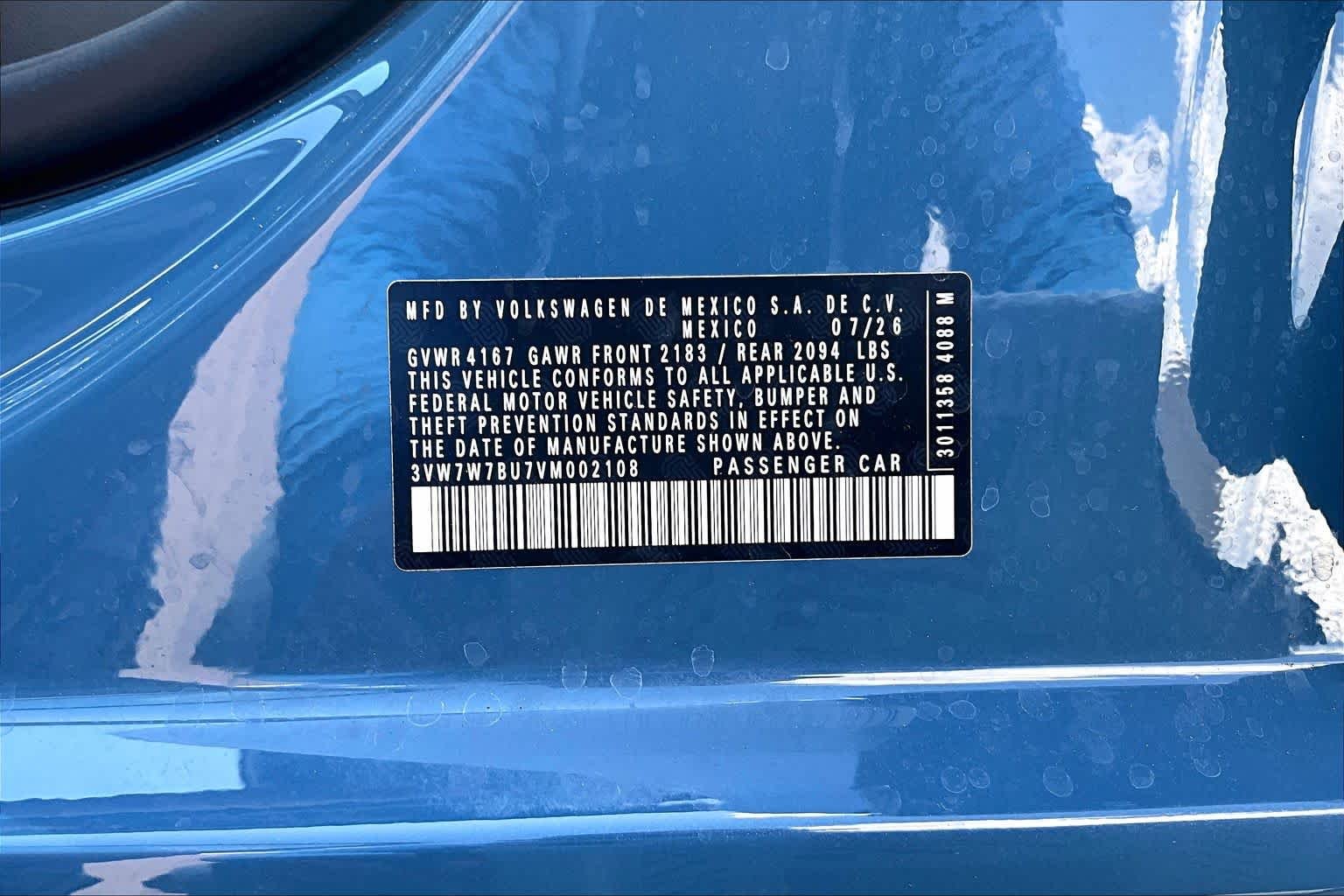 New 2027 Monterey Blue P Volkswagen 1.8T SE image 21