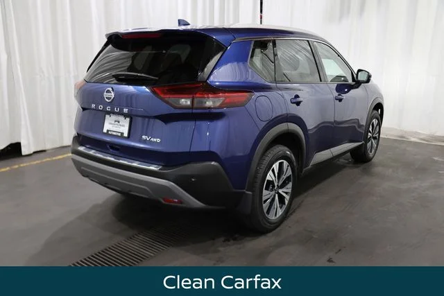 Certified Used 2021 Blue Nissan SV image 3