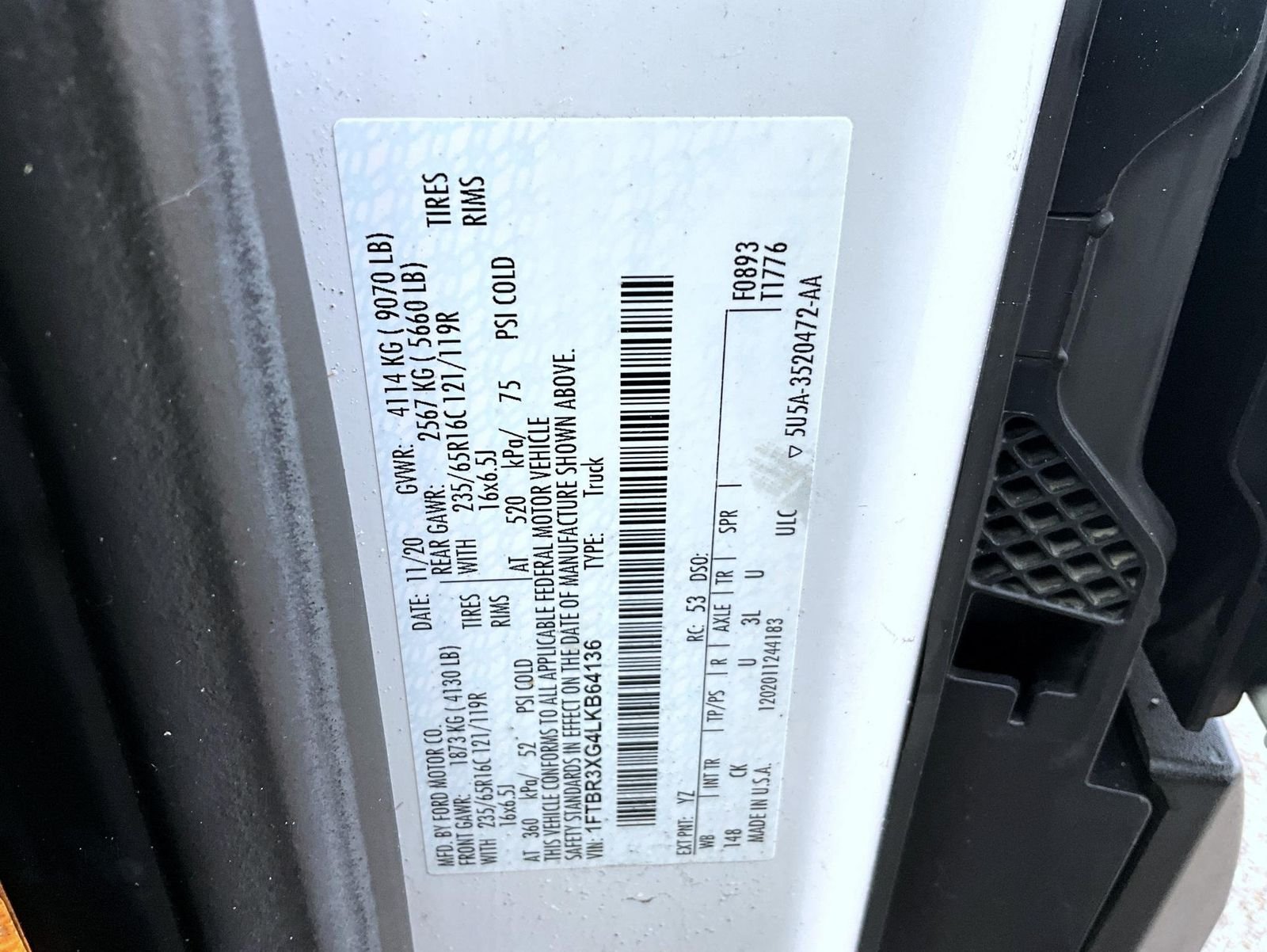 Used 2020 White Ford Base image 24