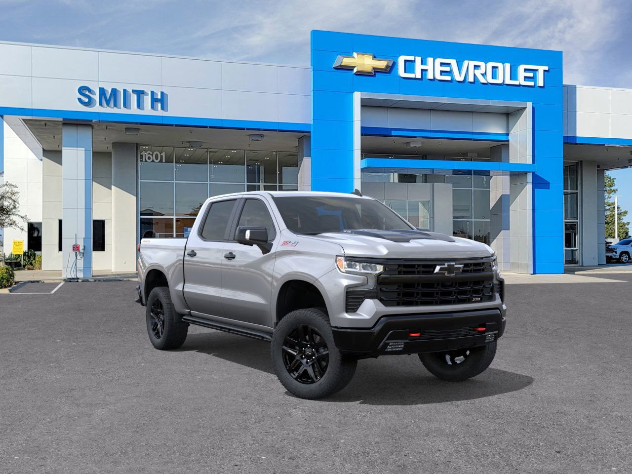 Sterling Gray Metallic 2026 Chevrolet Silverado 1500 LT Trail Boss Crew Cab 4WD Pickup Truck Four-Wheel Drive