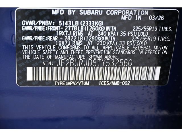 New 2026 Blue Subaru Touring XT image 55