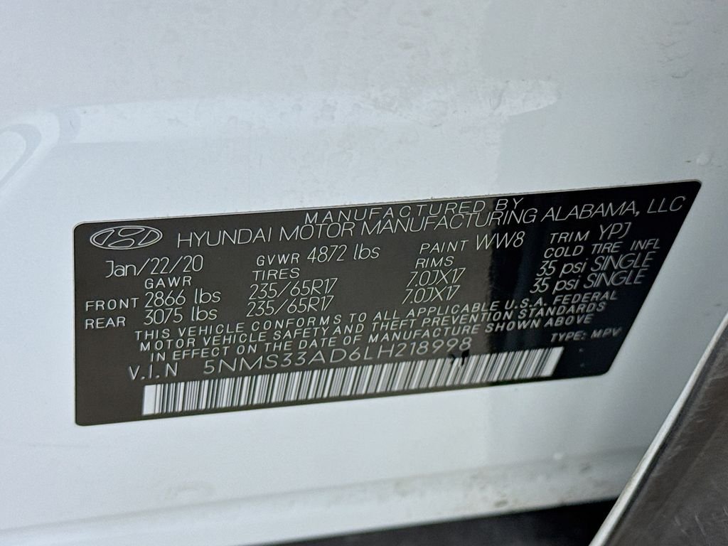 Used 2020 Quartz White Hyundai SEL image 40