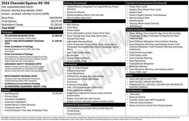 Used 2024 Sterling Gray Metallic Chevrolet RS image 32