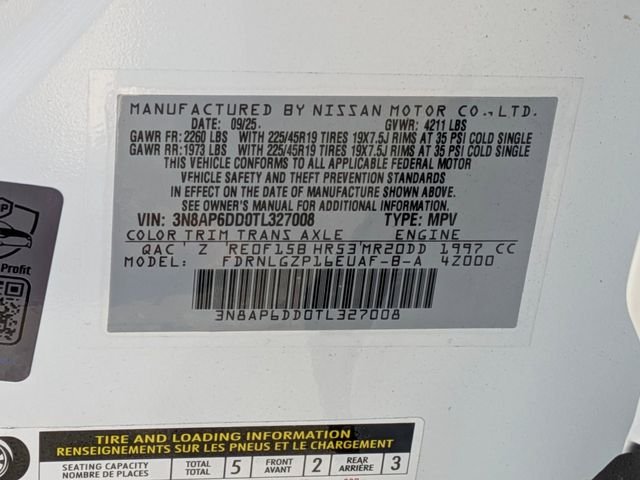 New 2026 Aspen White TriCoat Nissan SR image 31