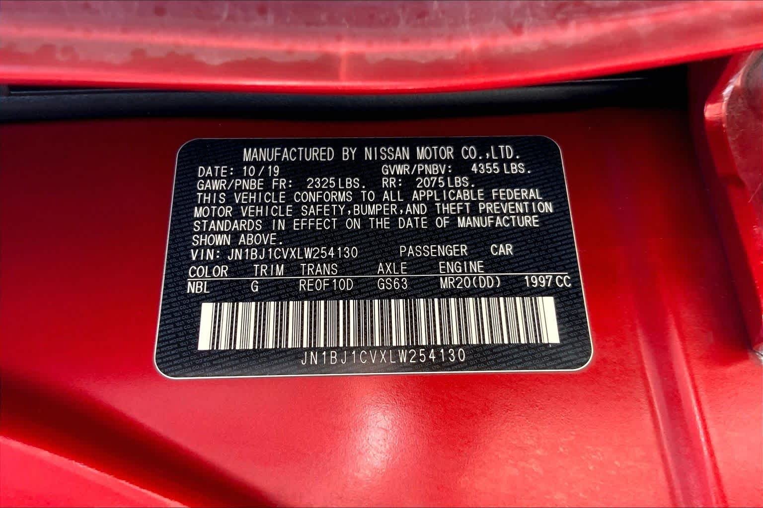 Used 2020 Scarlet Ember Tintcoat Nissan SV image 36