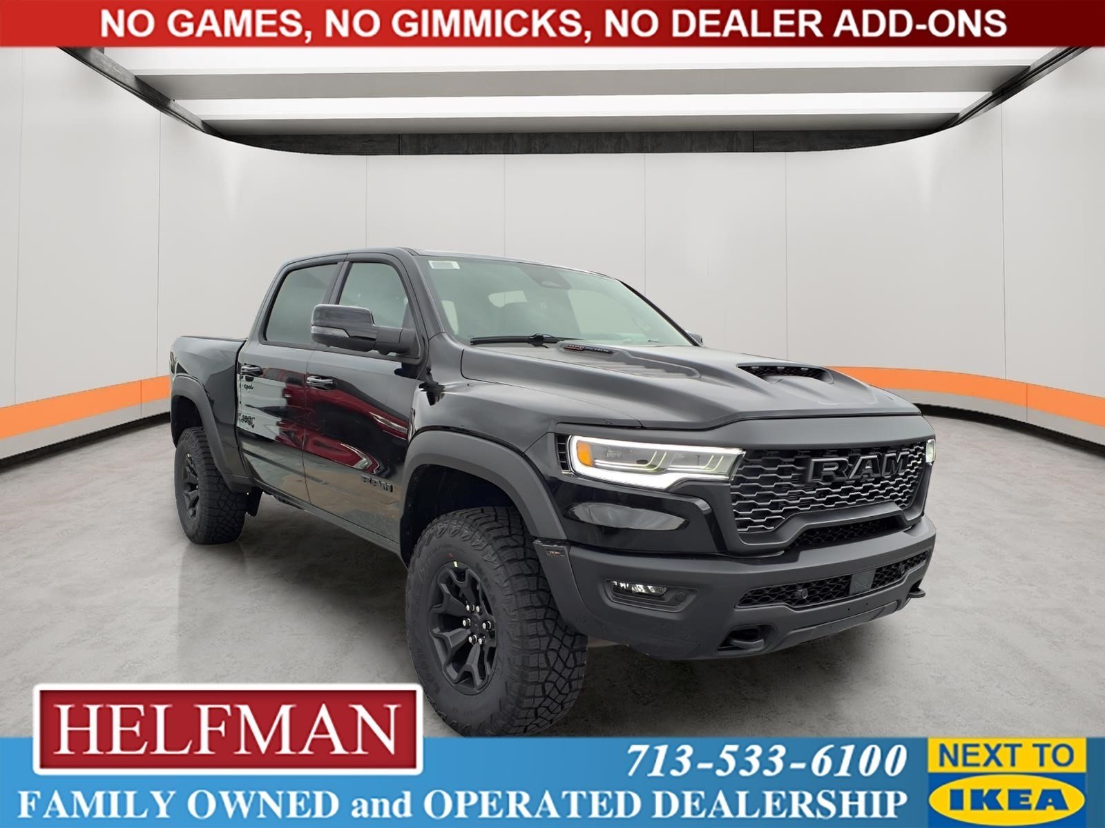 New 2026 Diamond Black Crystal Pearl-Coat Exterior Paint RAM RHO image 1