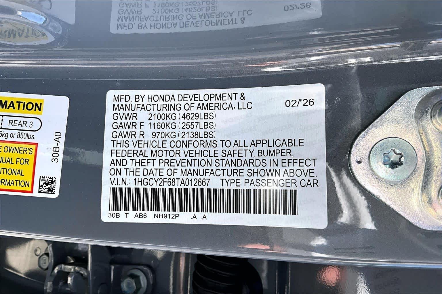 Certified Used 2026 Urban Gray Pearl Honda EX-L image 34