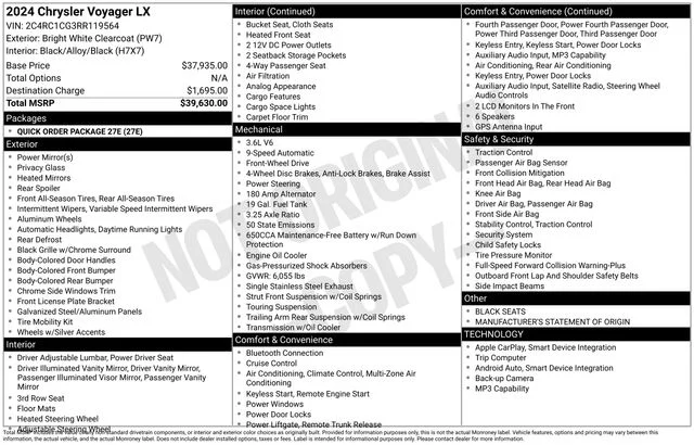 Used 2024 White Chrysler LX image 2