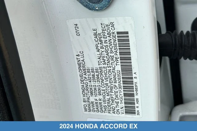 2024 Honda Accord EX - Photo 31