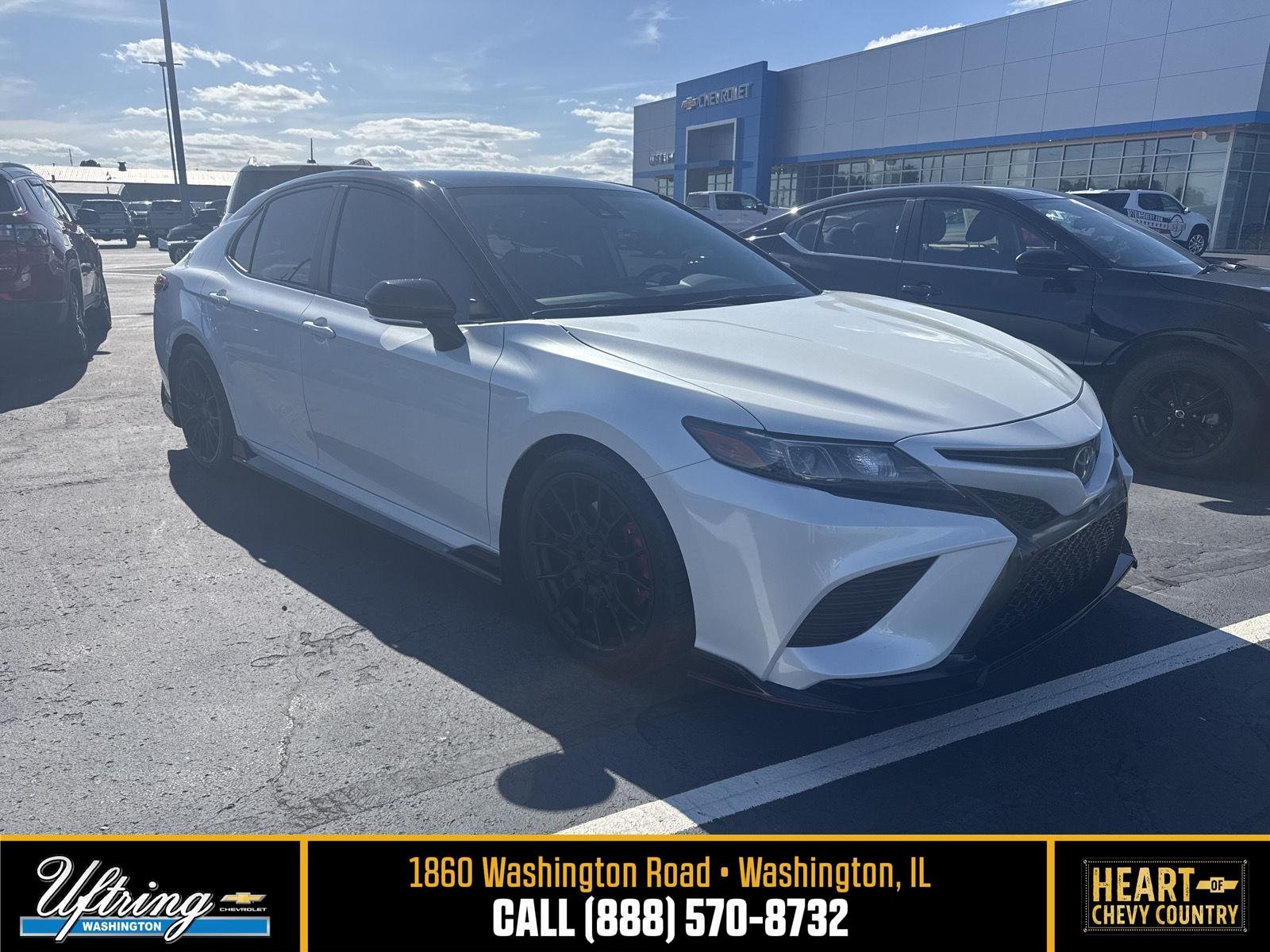 Used 2022 Wind Chill Pearl w/Midnight Black Metallic Roof Toyota TRD image 1