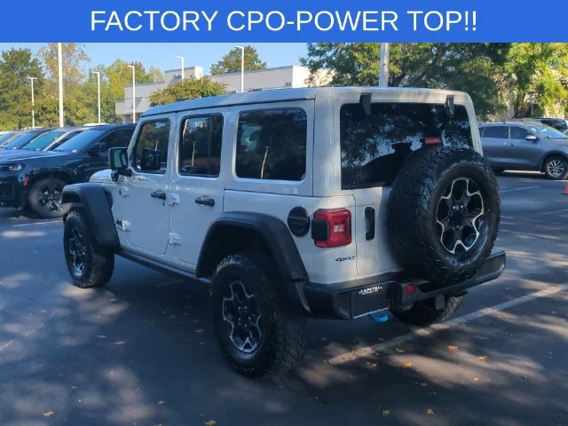 Used 2022 White Jeep Unlimited Rubicon 4xe image 3