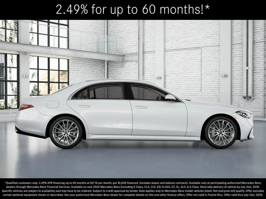 New 2026 MANUFAKTUR Moonlight White Metallic Mercedes-Benz S 500 image 2