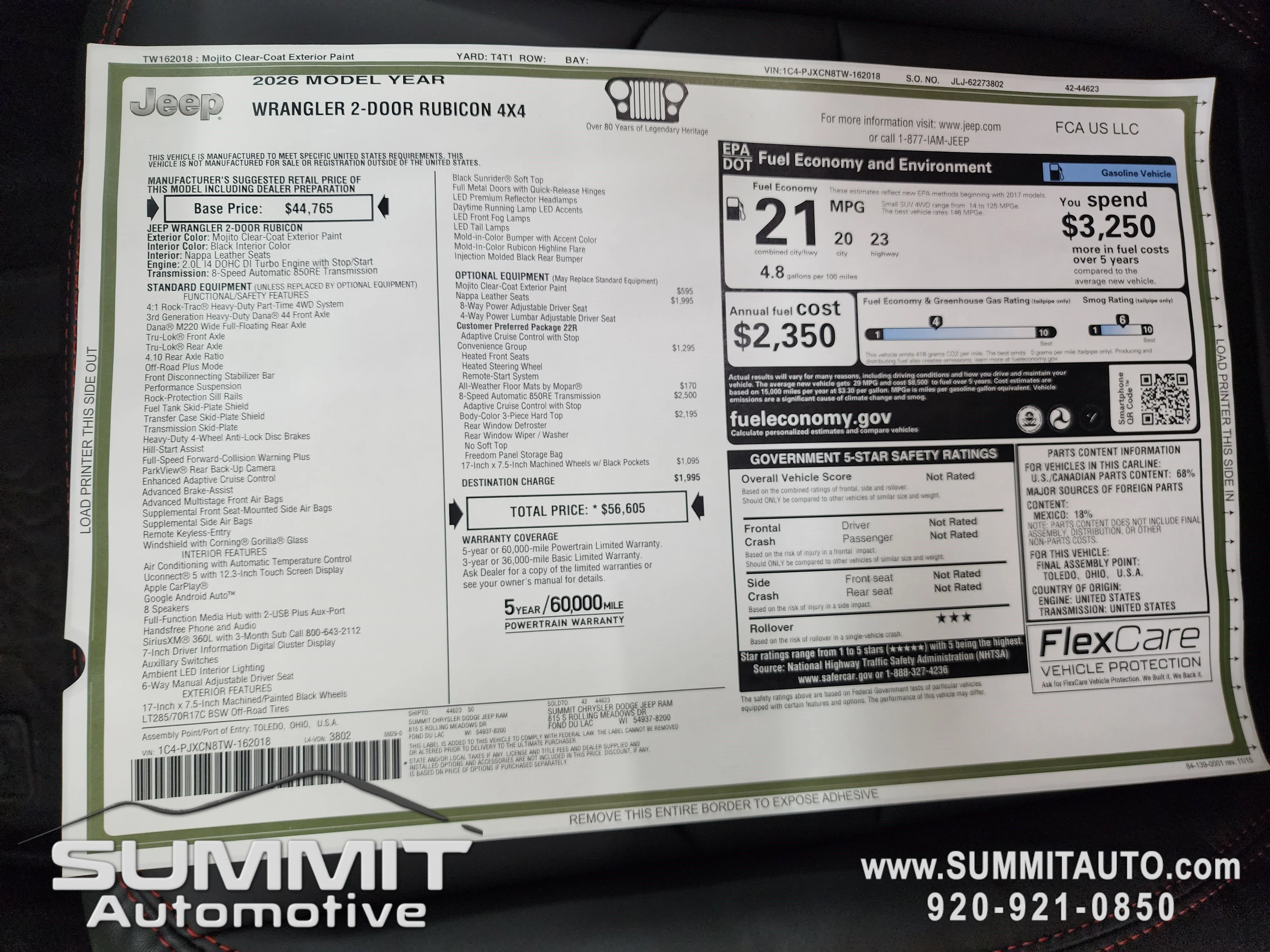 New 2026 Mojito Clear-Coat Exterior Paint Jeep Rubicon image 50