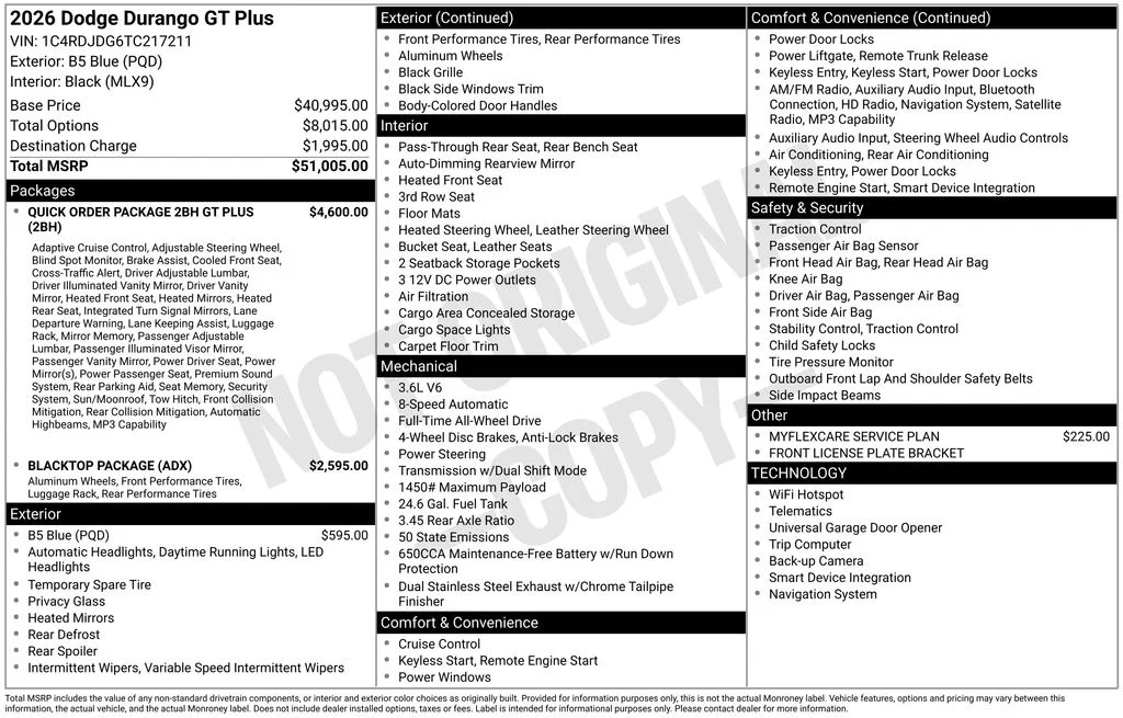 New 2026 Blue Dodge GT Plus image 45