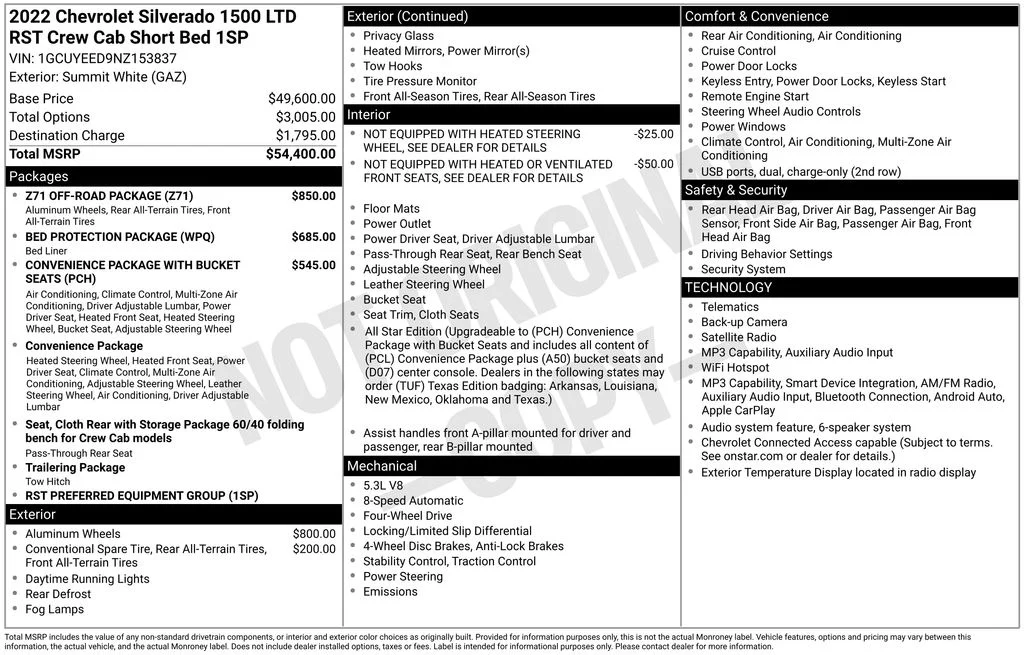 Used 2022 White Chevrolet RST image 55