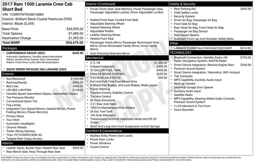Certified Used 2017 Black Ram Laramie image 7
