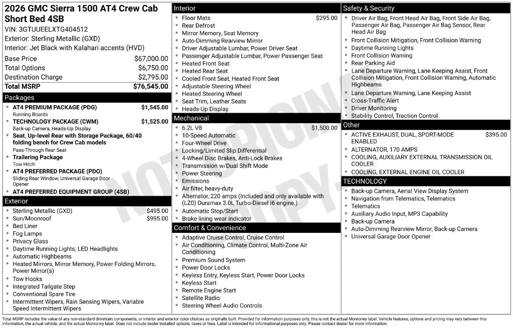 2026 GMC Sierra 1500 AT4 - Photo 17