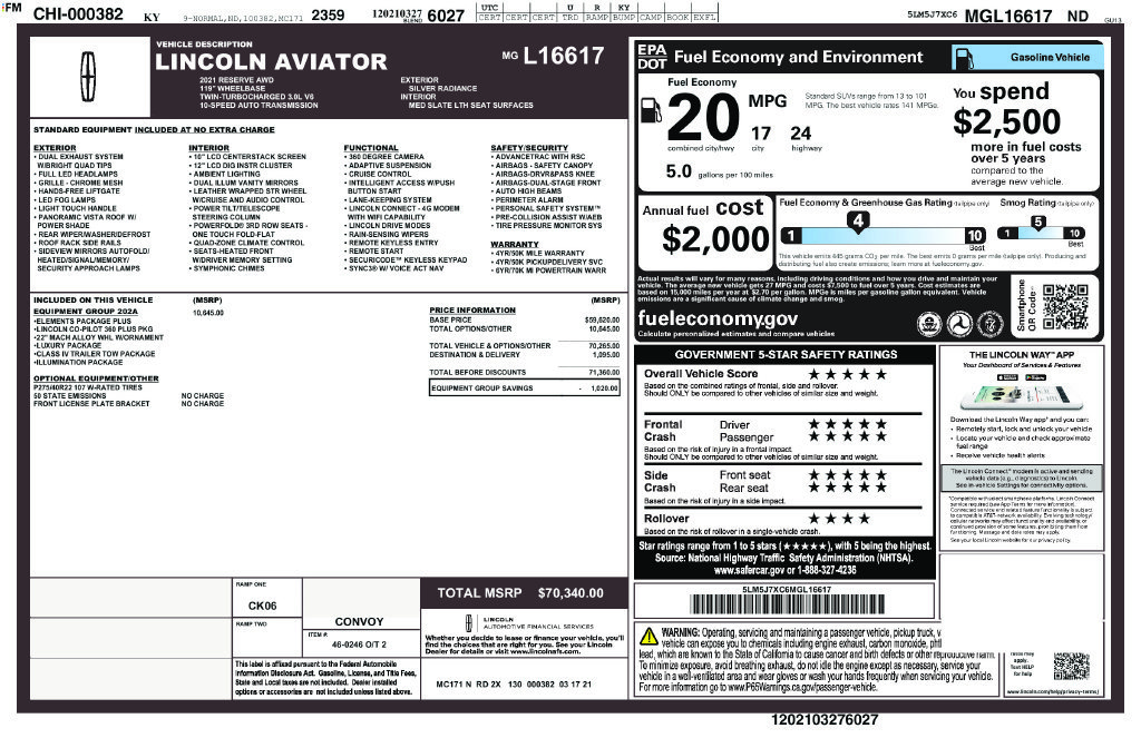 Used 2021 Silver Lincoln Reserve image 28