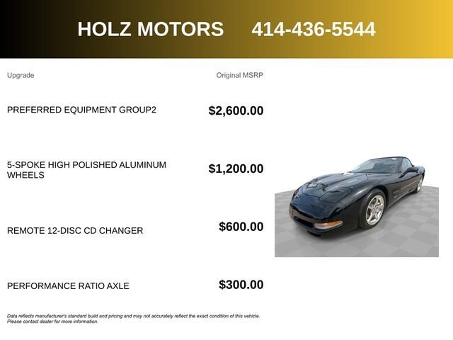 Used 2001 Black Chevrolet 2dr Convertible image 5