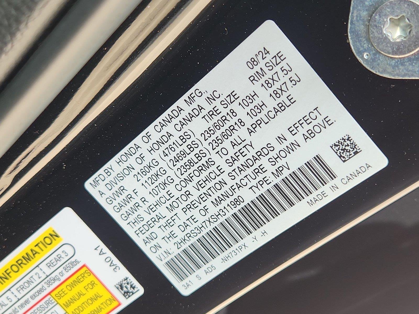 2025 Honda CR-V EX-L 2WD Black at Mossy Motors