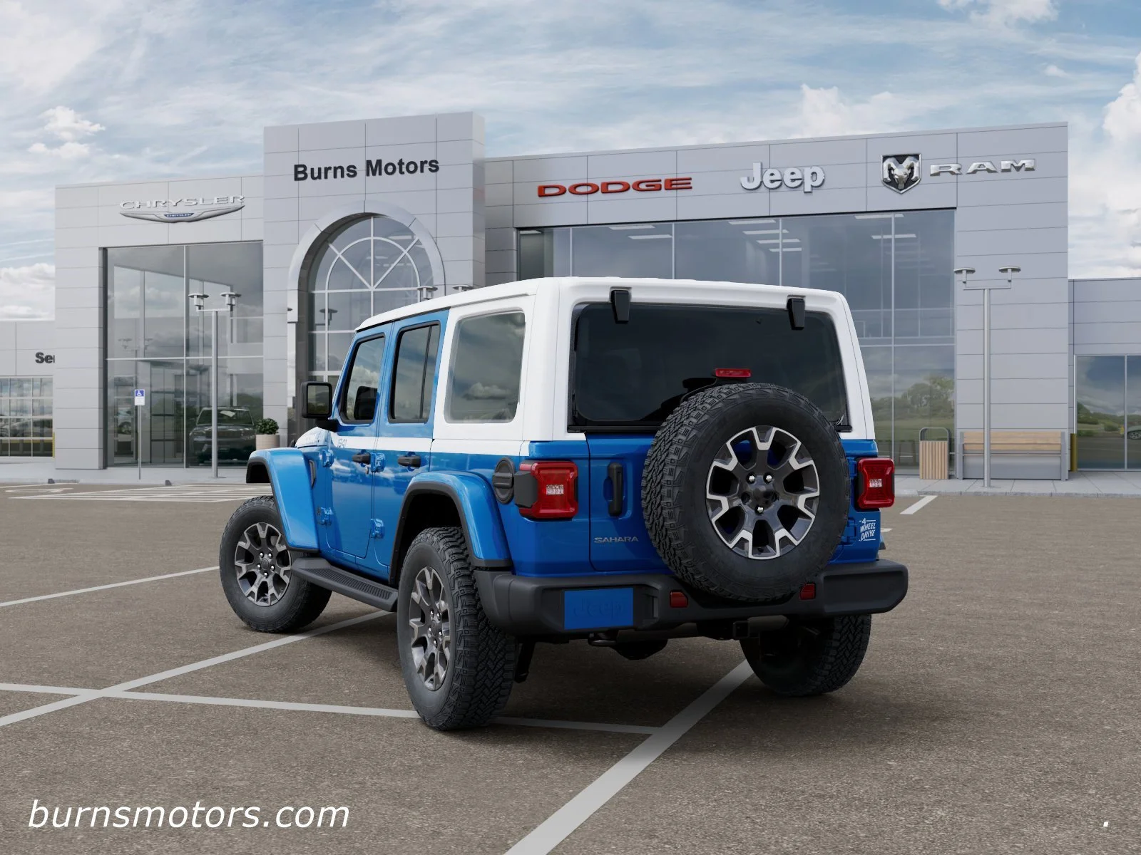 New 2026 Hydro Blue Pearl-Coat Exterior Paint Jeep Sahara 4-Door image 3