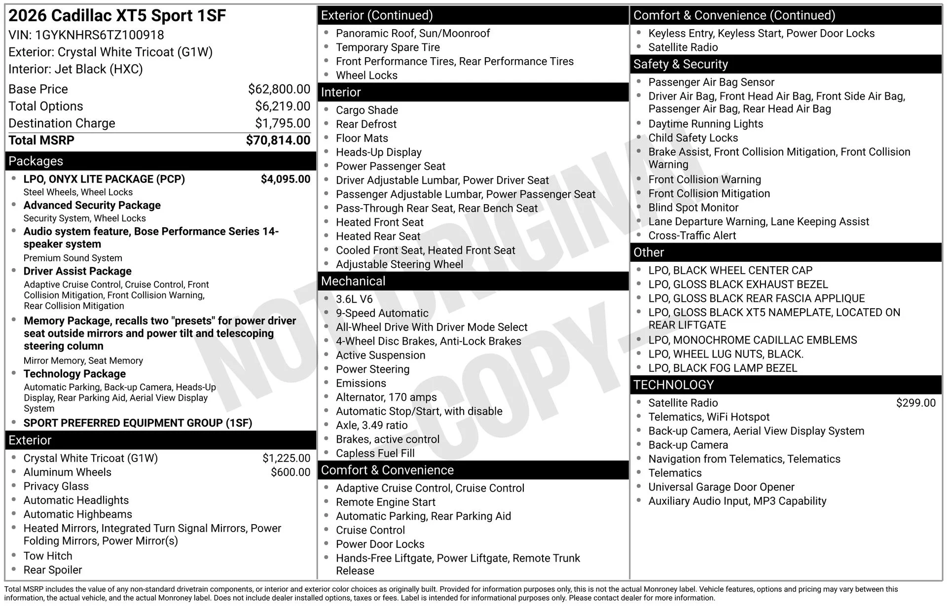 Certified Used 2026 White Cadillac Sport image 50