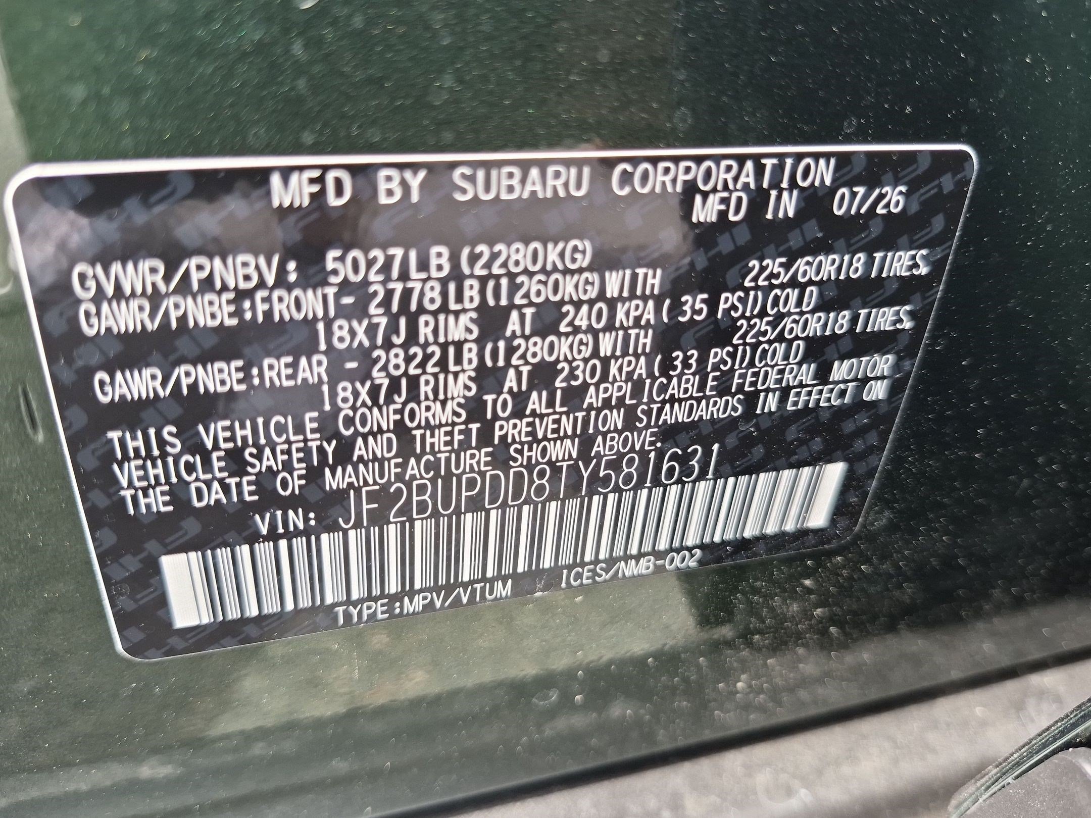 New 2026 DEEP EMERALD GREEN PEARL Subaru Limited image 17