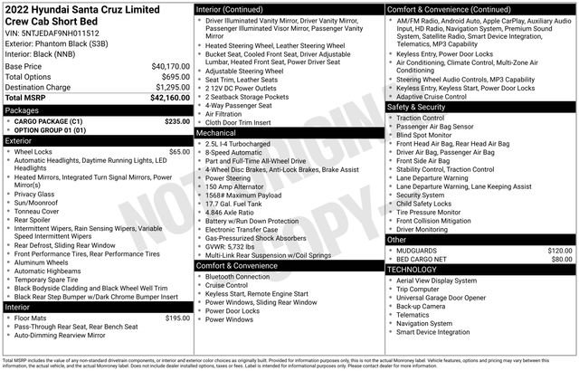 Used 2022 Phantom Black Hyundai Limited image 16
