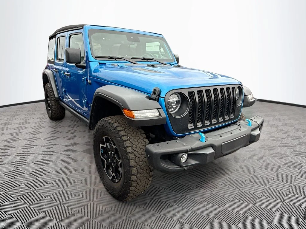 Used 2022 Blue Jeep Unlimited Rubicon 4xe image 4
