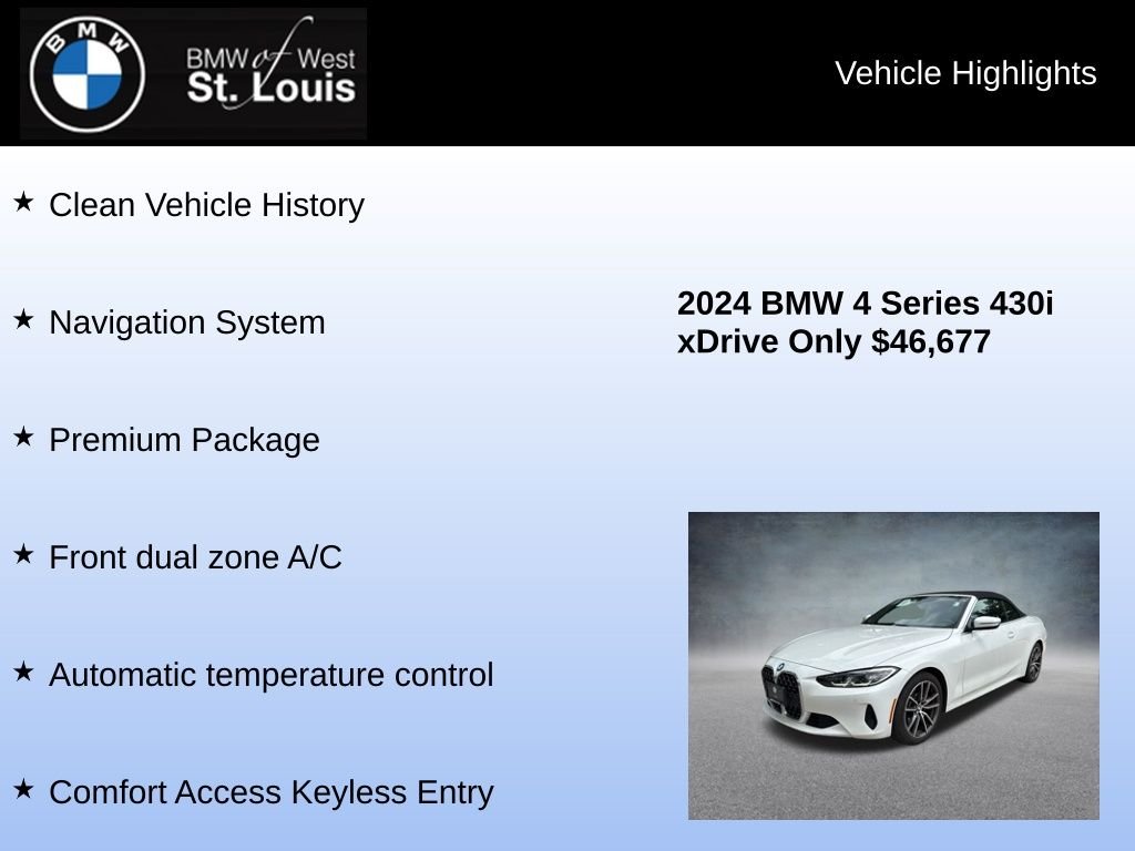 Used 2024 White BMW 430i xDrive image 8