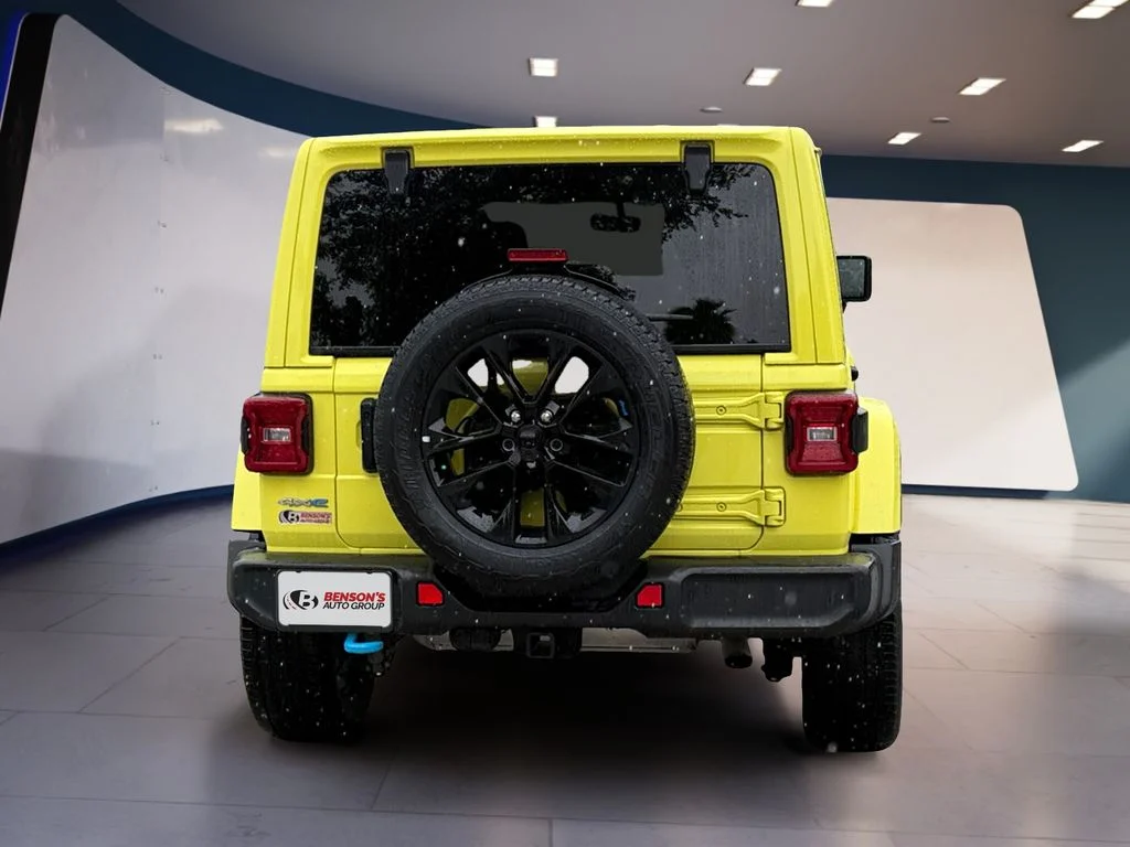 Used 2023 Yellow Jeep Sahara 4xe image 4