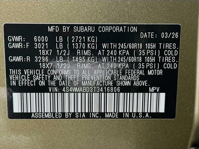 New 2026 AUTUMN GREEN METALLIC Subaru Premium 7-Passenger image 30