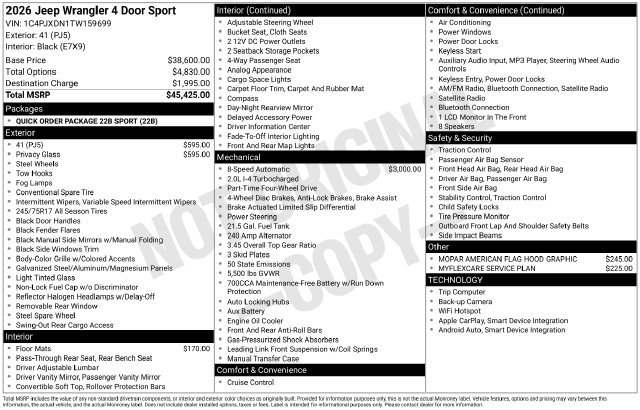 New 2026 41 Exterior Paint Jeep Sport image 26
