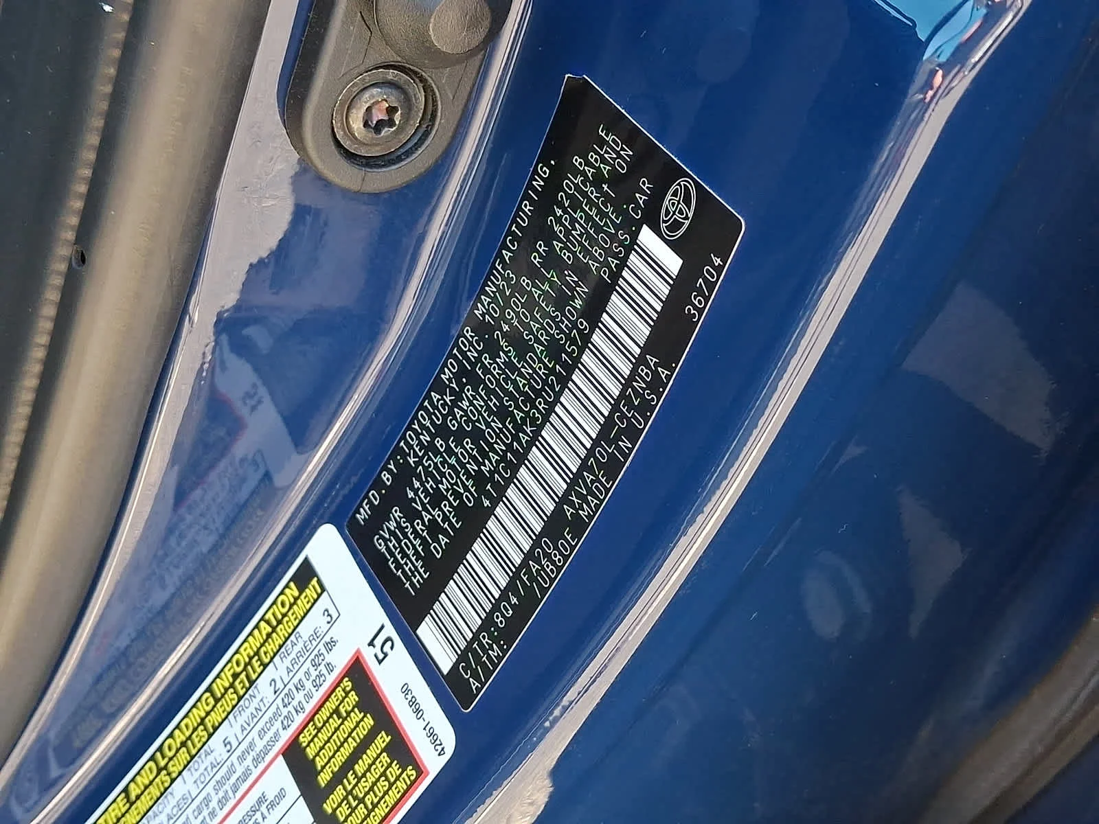 Certified Used 2024 Reservoir Blue Toyota LE image 31